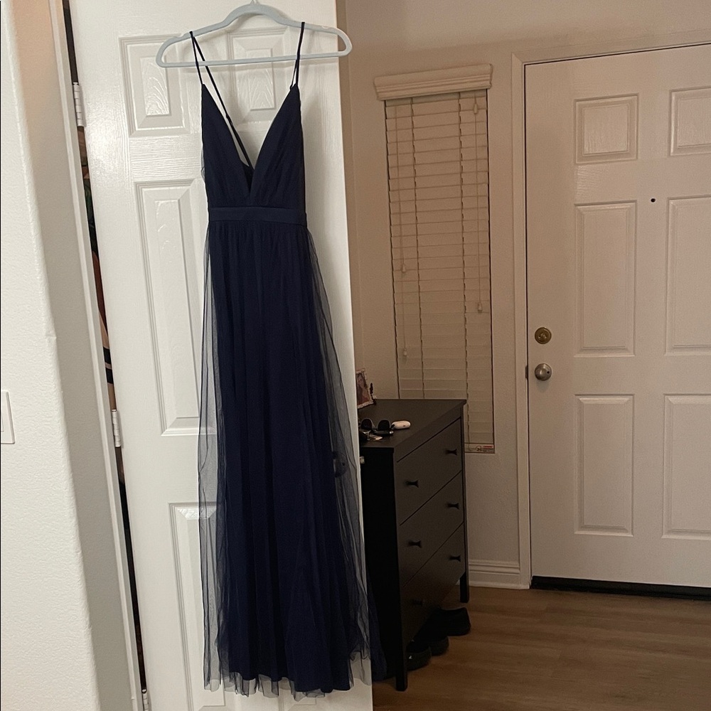 Elegant Navy Blue Gown